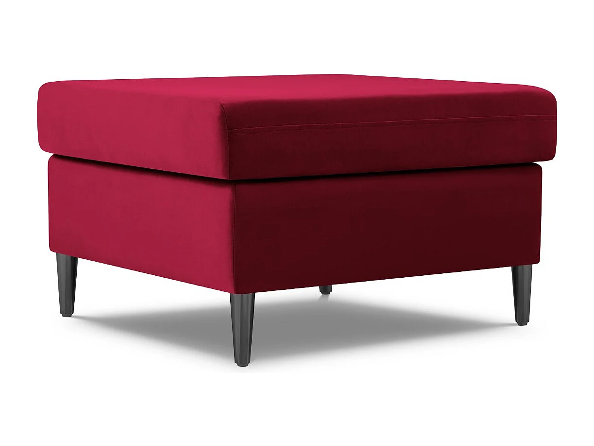 Cosmopolitan Design – Puf, „Kyoto” welur, czerwony – 70x70x45cm 3742561