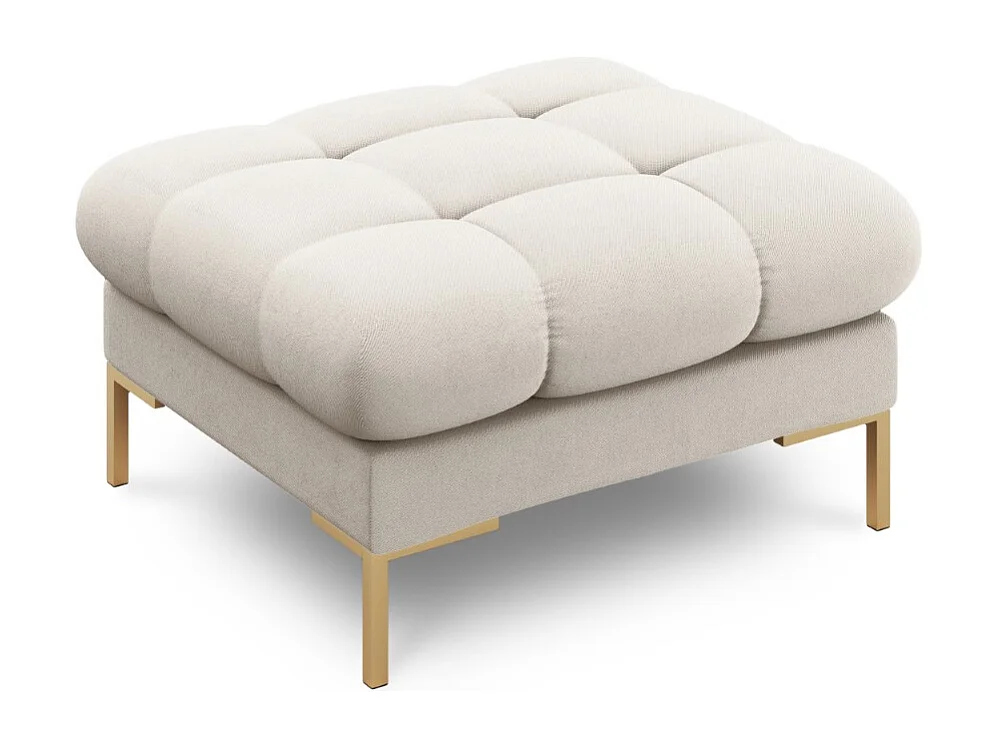 Cosmopolitan Design – Puf, „Bali” tkanina strukturalna, beż – 60x60x41cm 3742564