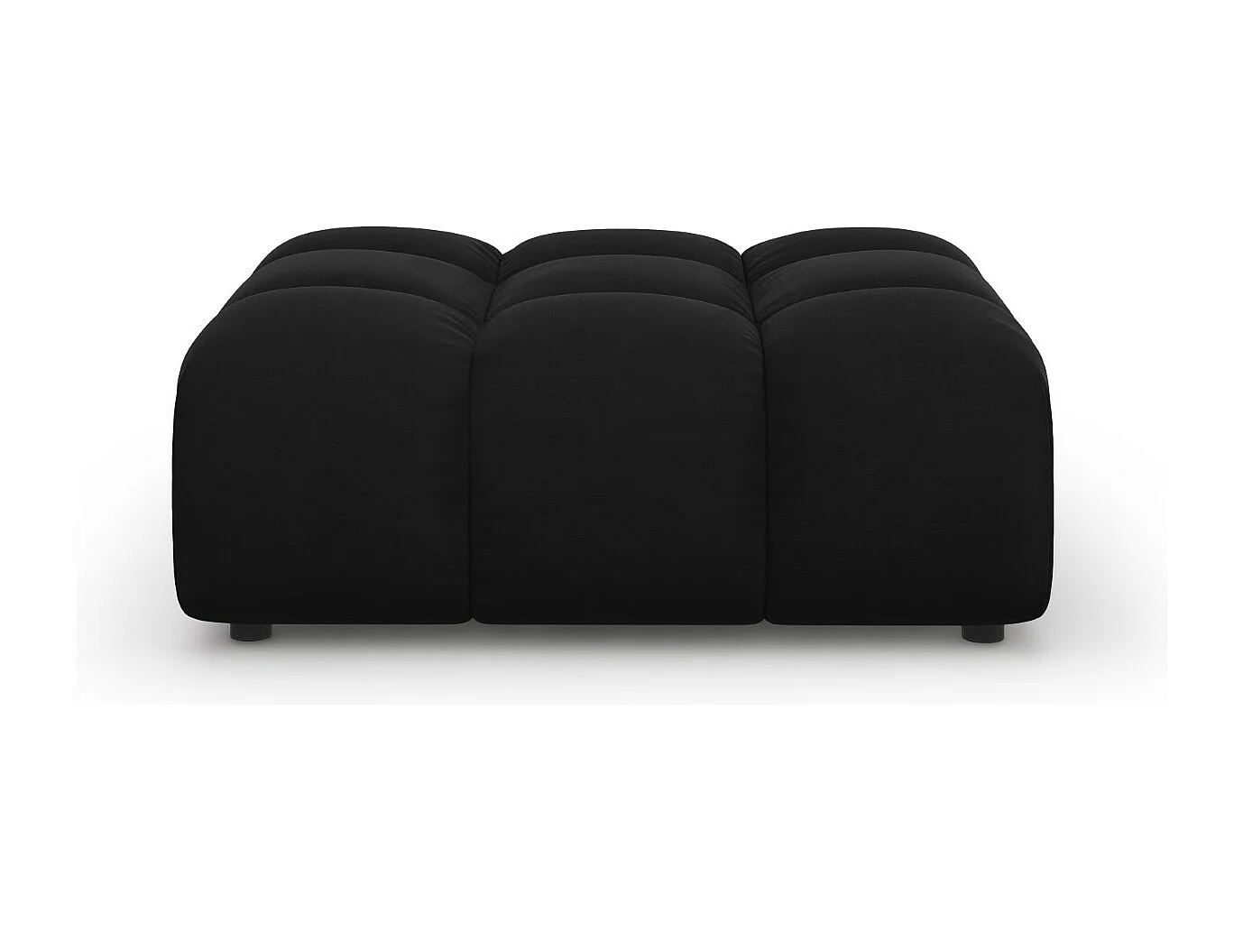 Cosmopolitan Design - Puf, "Sky" welur, czarny - 102x80x43cm 3742566 - obrazek 1
