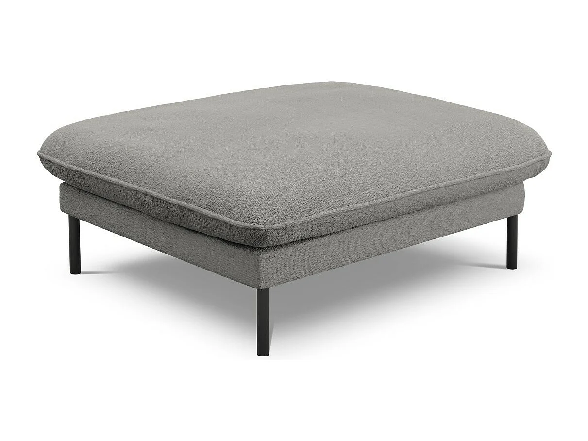 Cosmopolitan Design – Puf, „Vienna” boucle, szary – 100x80x43cm 3742572