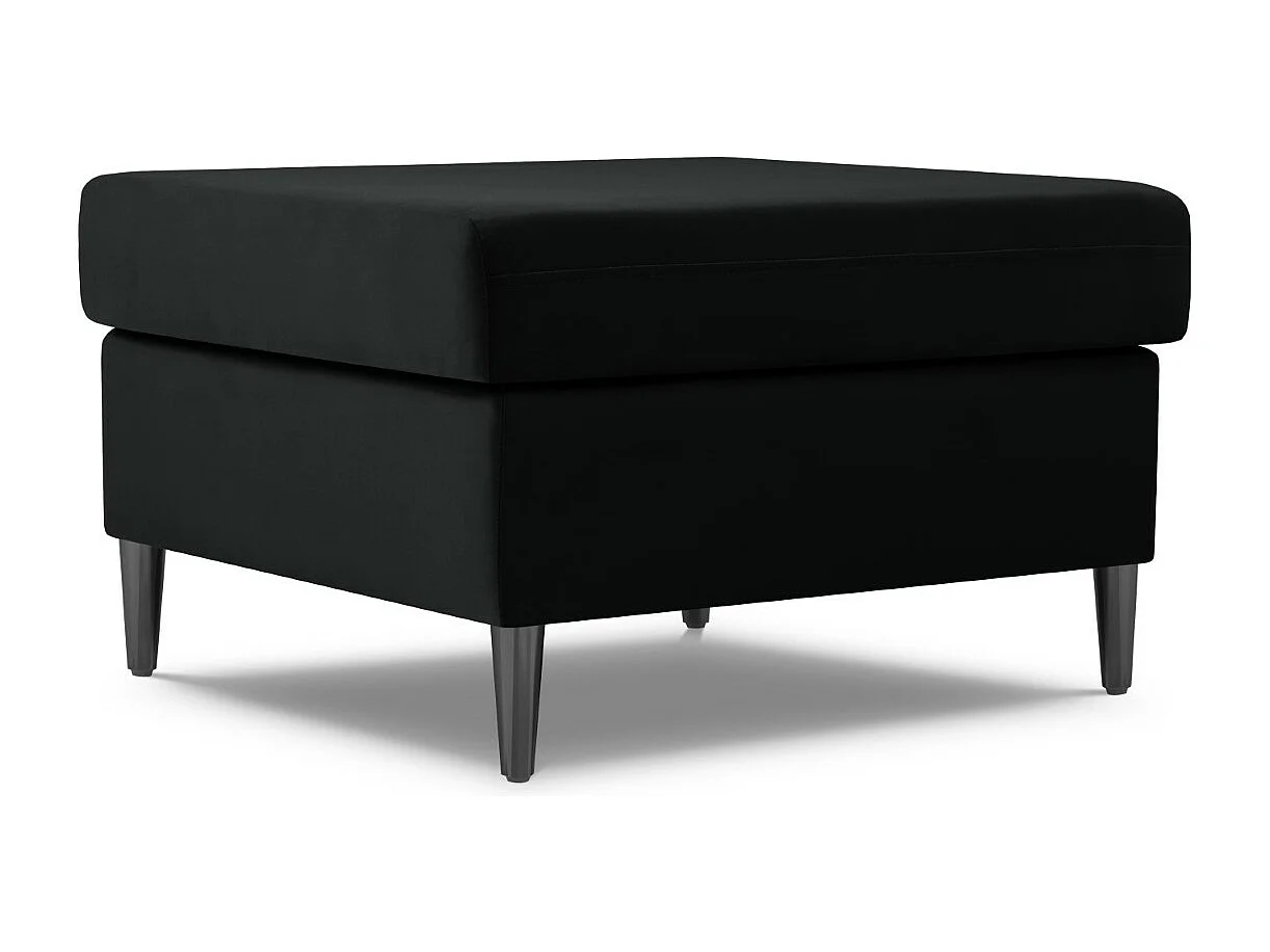 Cosmopolitan Design – Puf, „Kyoto” welur, czarny – 70x70x45cm 3742584
