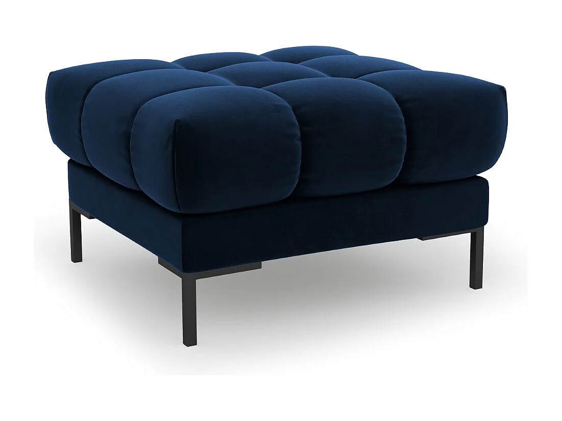 Cosmopolitan Design – Puf, „Bali” welur, błękit królewski – 60x60x41cm 3742583