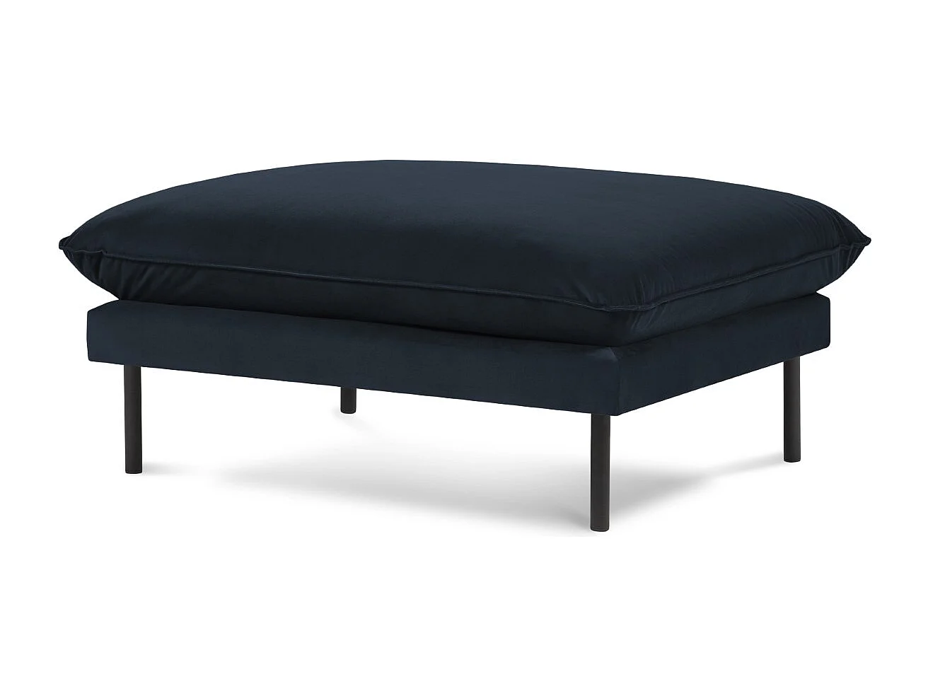 Cosmopolitan Design – Puf, „Vienna” welur, niebieski ciemny – 100x80x43cm 3742599