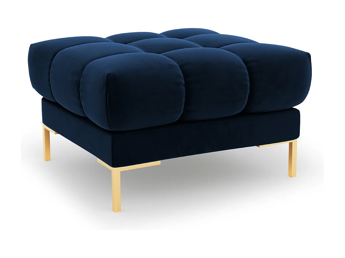 Cosmopolitan Design – Puf, „Bali” welur, błękit królewski – 60x60x41cm 3742605