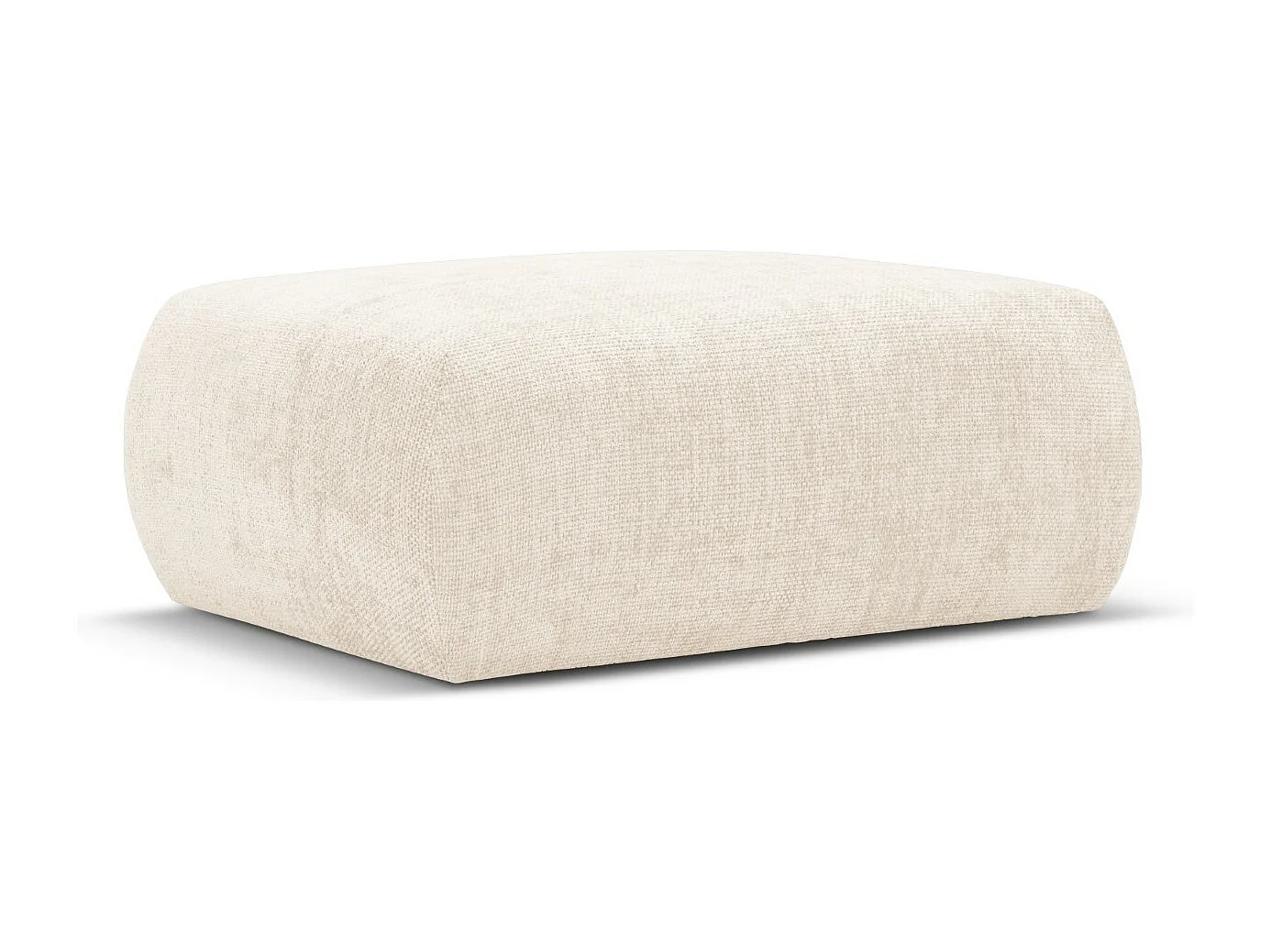 Cosmopolitan Design – Puf, „Matera” szenil, beż jasny – 86x68x40cm 3742613