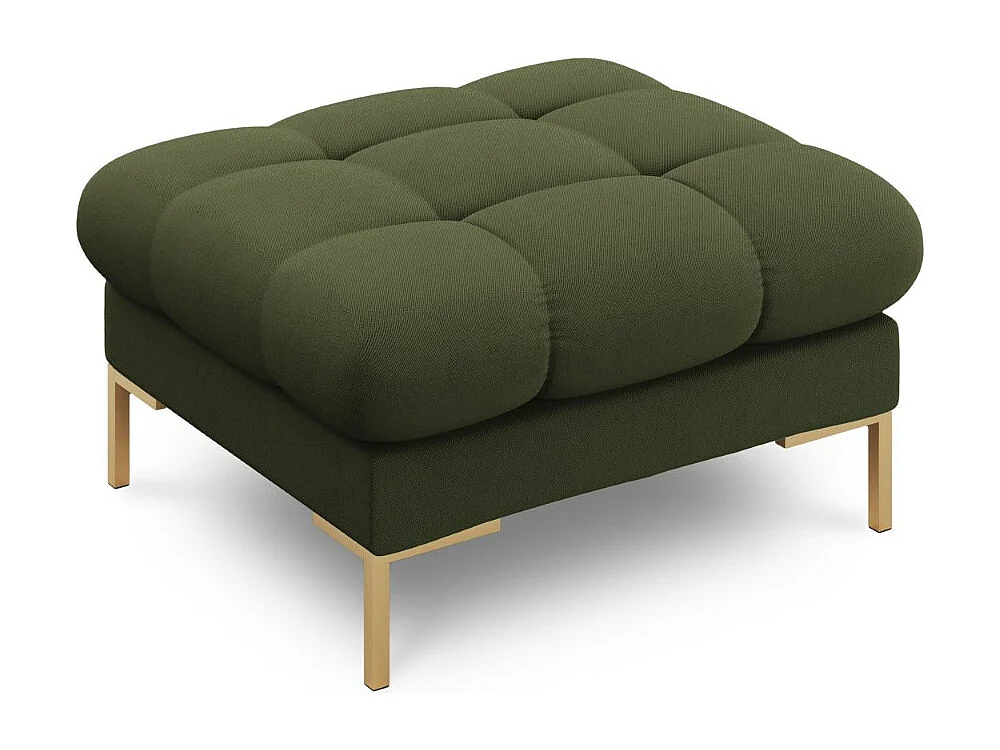 Cosmopolitan Design – Puf, „Bali” tkanina strukturalna, zielony – 60x60x41cm 3742619