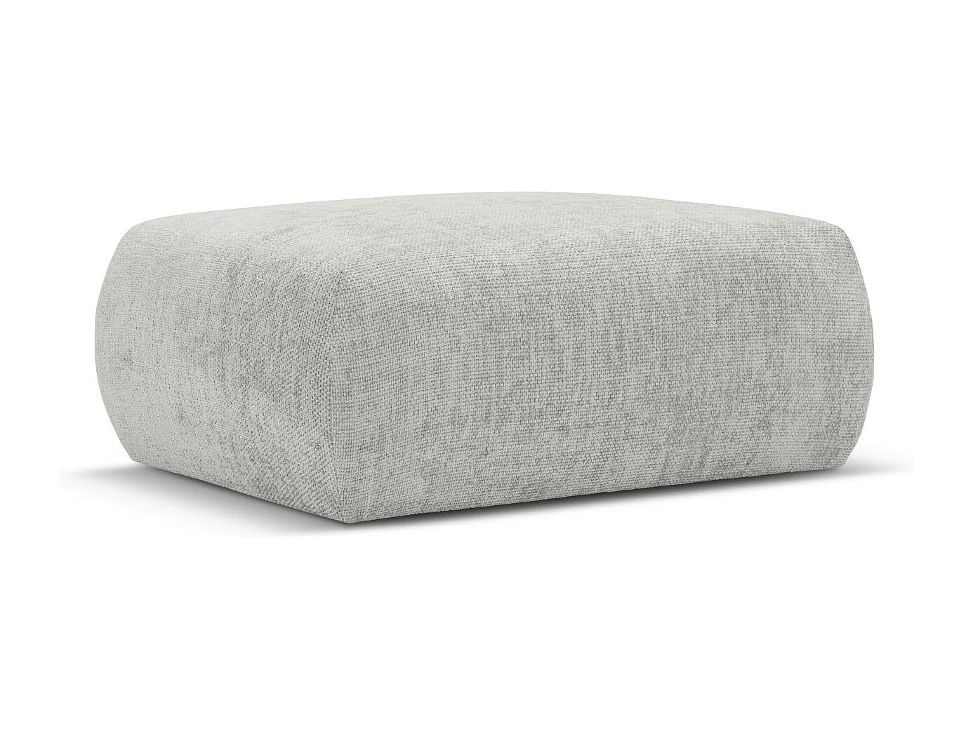 Cosmopolitan Design – Puf, „Matera” szenil, szary jasny – 86x68x40cm 3742620