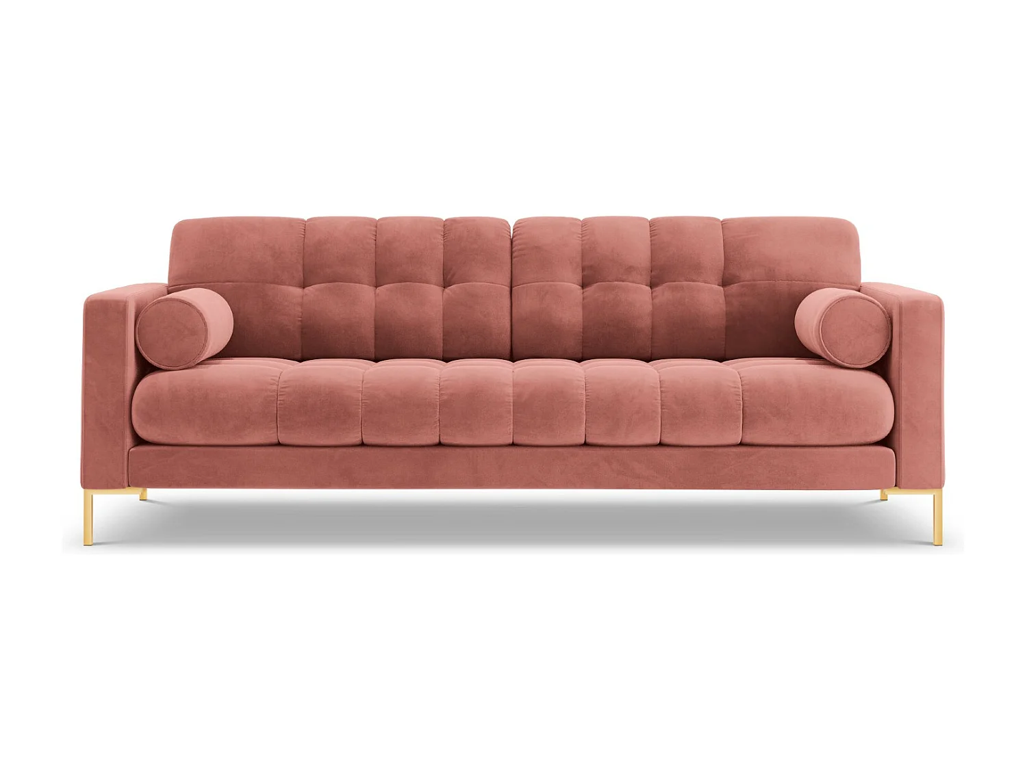 Cosmopolitan Design - Sofa, "Bali" 3 miejsca welur, róż - 177x92x75cm 3742668 - obrazek 1