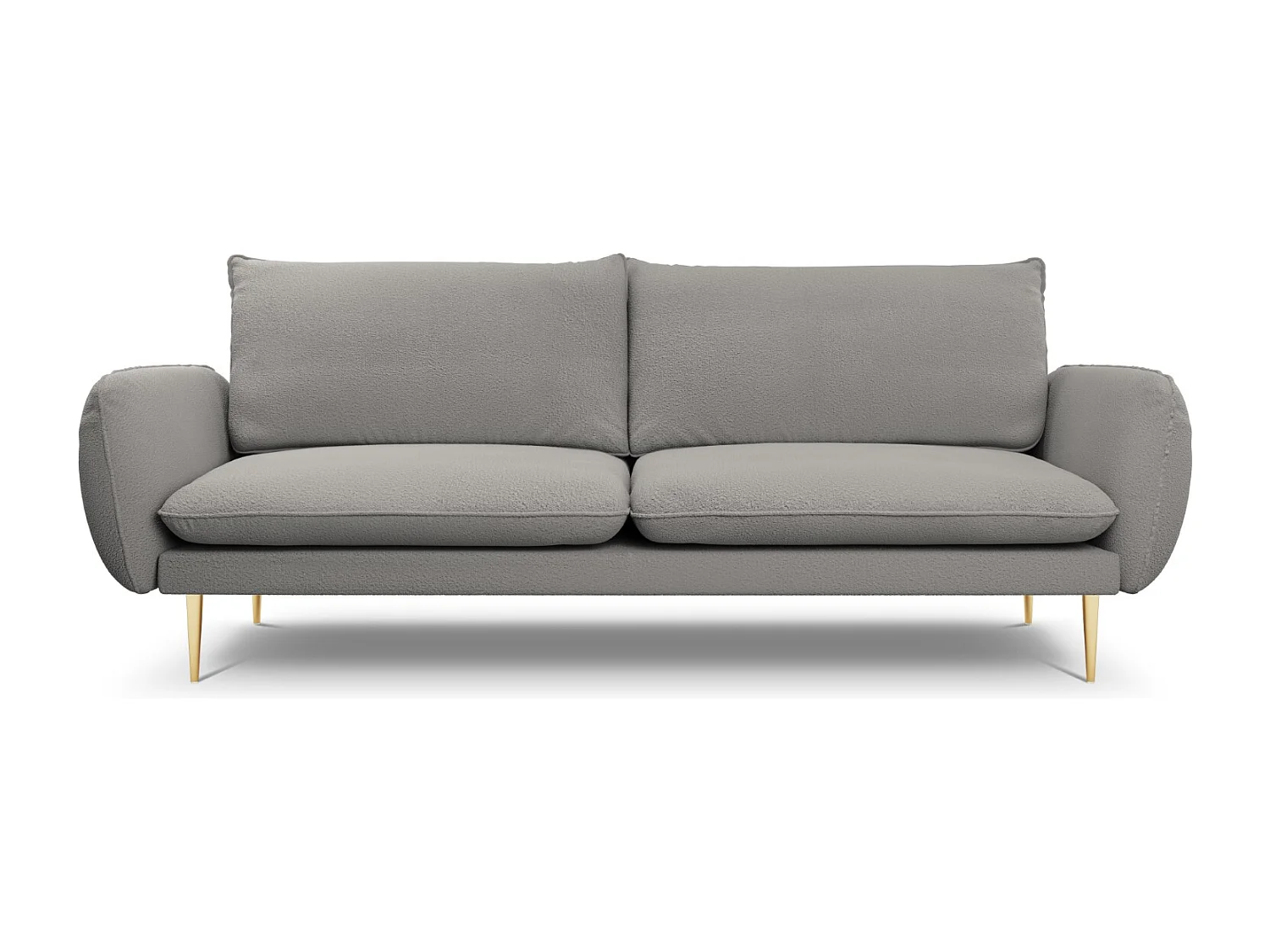 Cosmopolitan Design - Sofa, "Vienna" 4 miejsca boucle, szary - 230x92x95cm 3742682 - obrazek 1