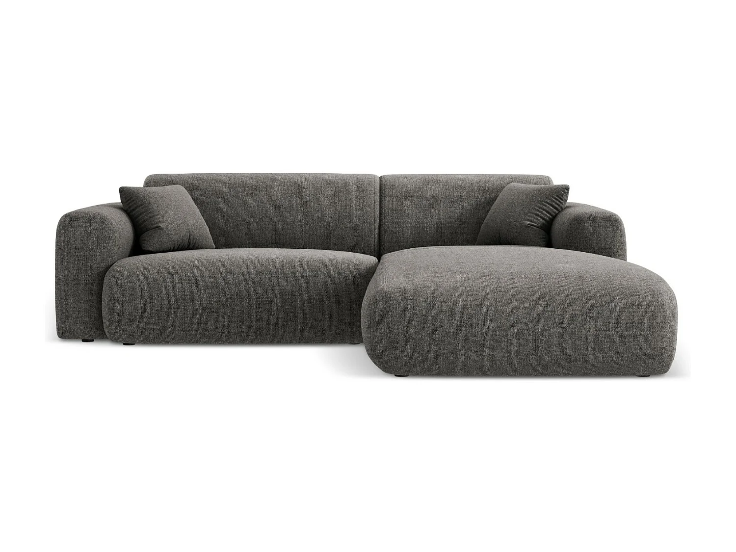 Cosmopolitan Design – Narożnik prawy, „Nolio” 4 miejsca szenil, szary – 235x170x72cm 3742745