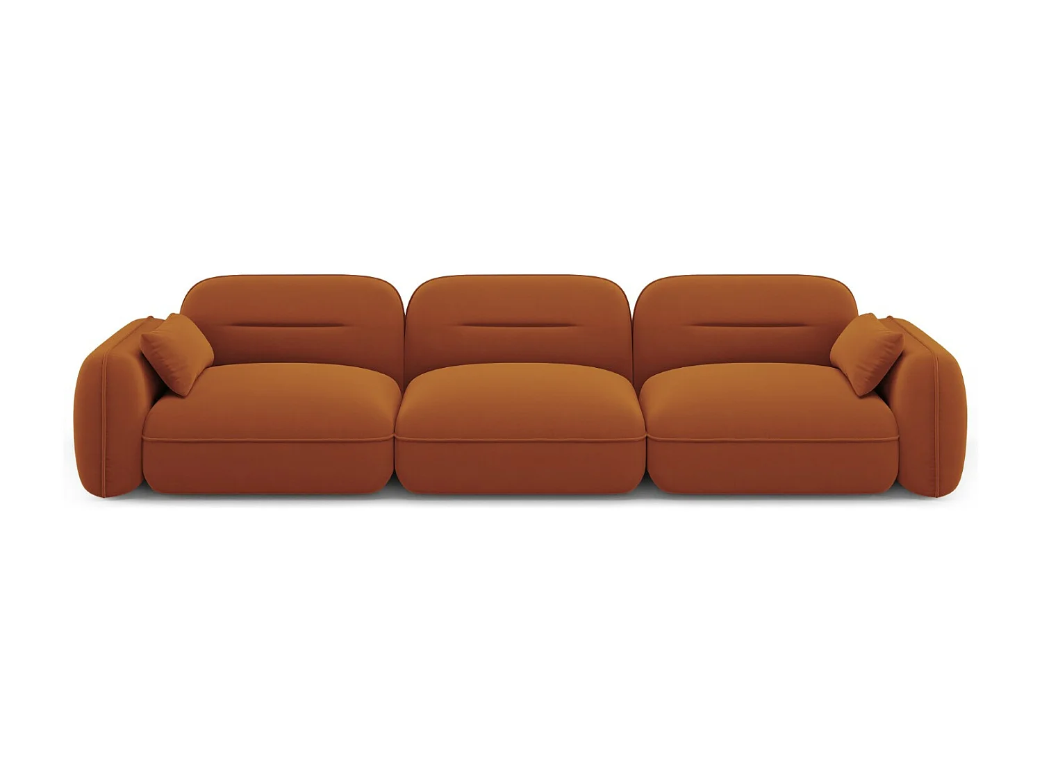Cosmopolitan Design - Sofa modułowa, "Sydney" 4 miejsca welur, terakota - 320x90x70cm 3742829 - obrazek 1