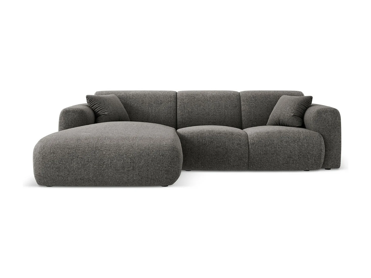 Cosmopolitan Design - Narożnik lewy, "Nolio" 4 miejsca szenil, szary - 260x170x72cm 3742845 - obrazek 1