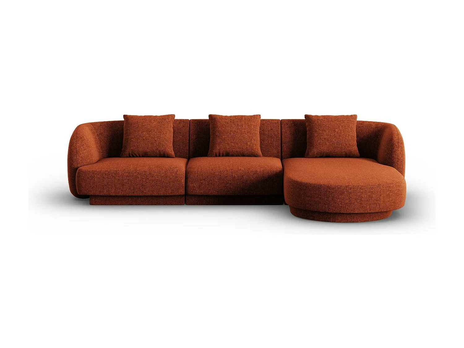 Cosmopolitan Design – Narożnik prawy, „Tulum” 4 miejsca szenil, terakota – 255x156x70cm 3742870