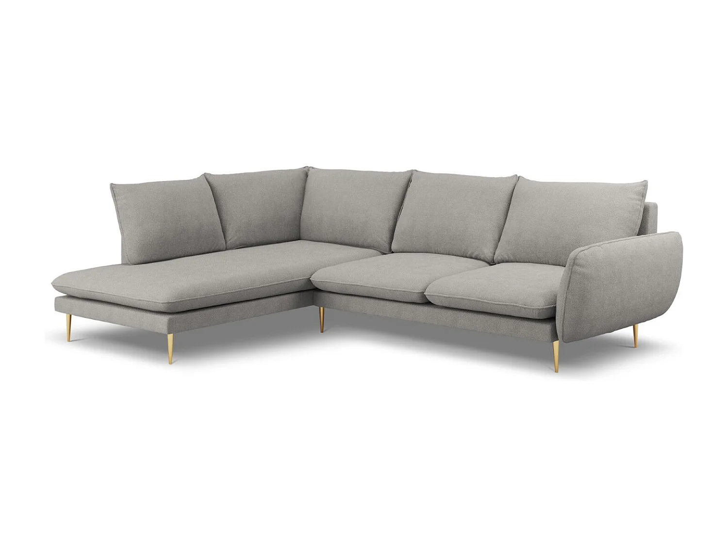 Cosmopolitan Design - Narożnik lewy, "Vienna" 6 miejsc tkanina strukturalna, szary jasny - 275x185x95cm 3742918 - obrazek 1