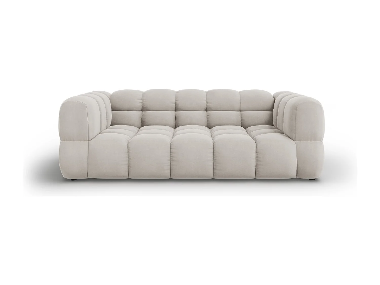 Cosmopolitan Design - Sofa, "Sky" 3 miejsca welur, beż jasny - 214x102x75cm 3742919 - obrazek 1
