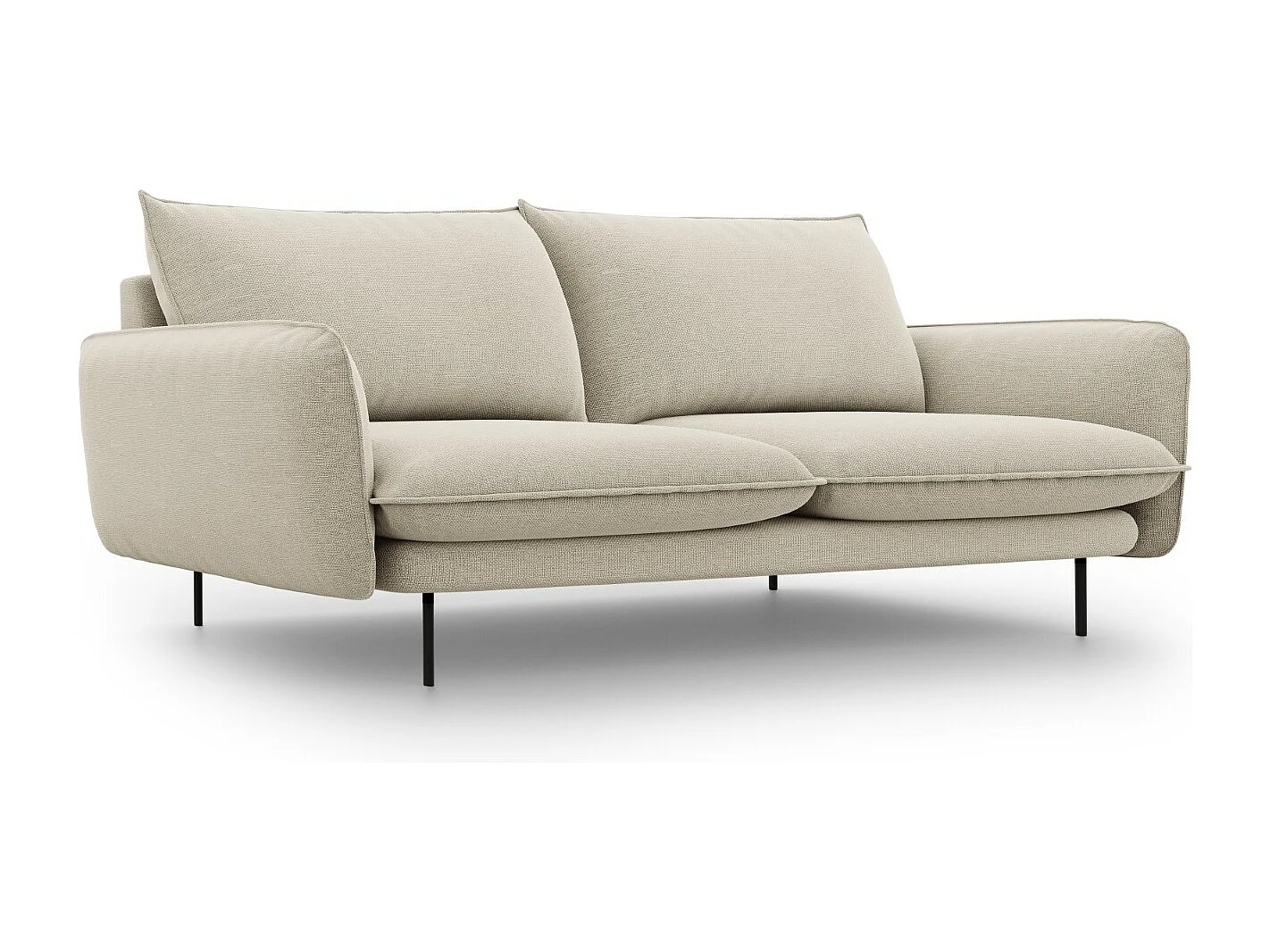 Cosmopolitan Design - Sofa, "Vienna" 3 miejsca tkanina strukturalna, beż - 200x92x95cm 3742937 - obrazek 1