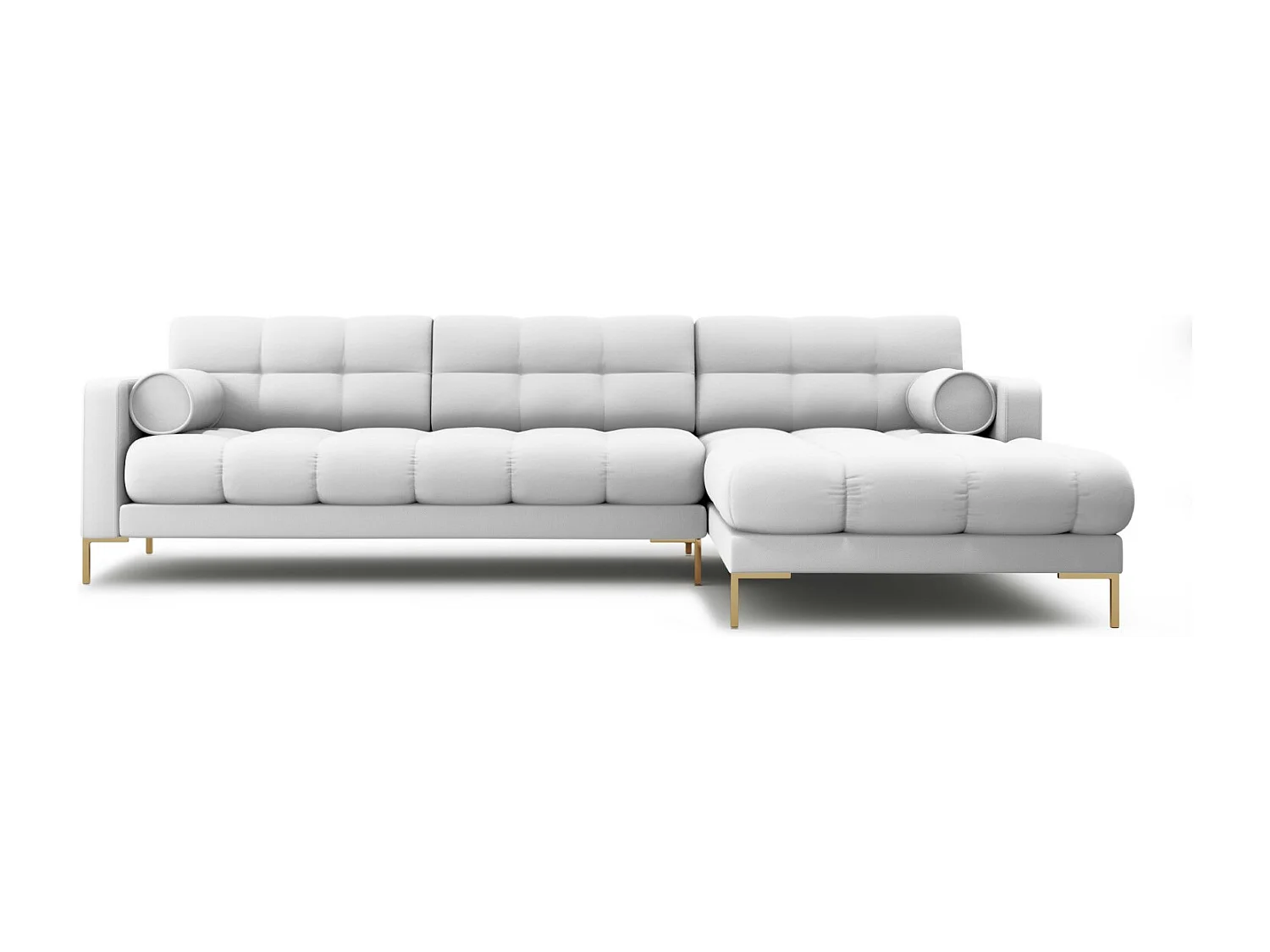 Cosmopolitan Design - Narożnik prawy, "Bali" 5 miejsc tkanina strukturalna, szary jasny - 293x185x75cm 3742946 - obrazek 1