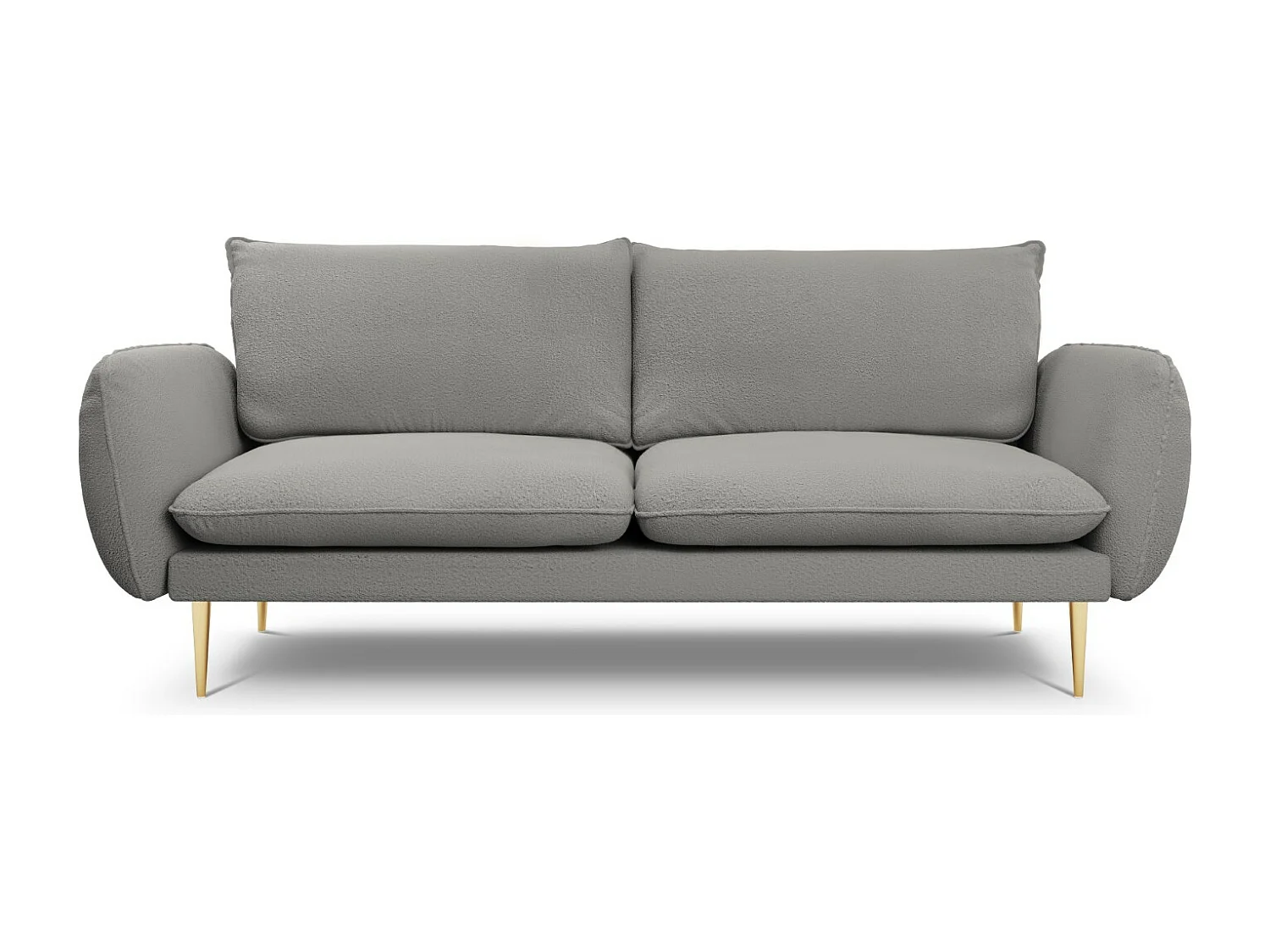 Cosmopolitan Design - Sofa, "Vienna" 3 miejsca boucle, szary - 200x92x95cm 3742971 - obrazek 1