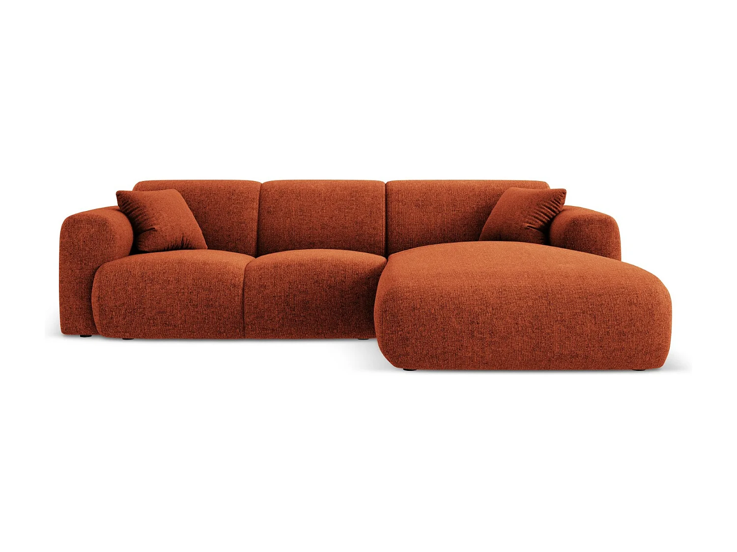 Cosmopolitan Design – Narożnik prawy, „Nolio” 4 miejsca szenil, terakota – 260x170x72cm 3743043
