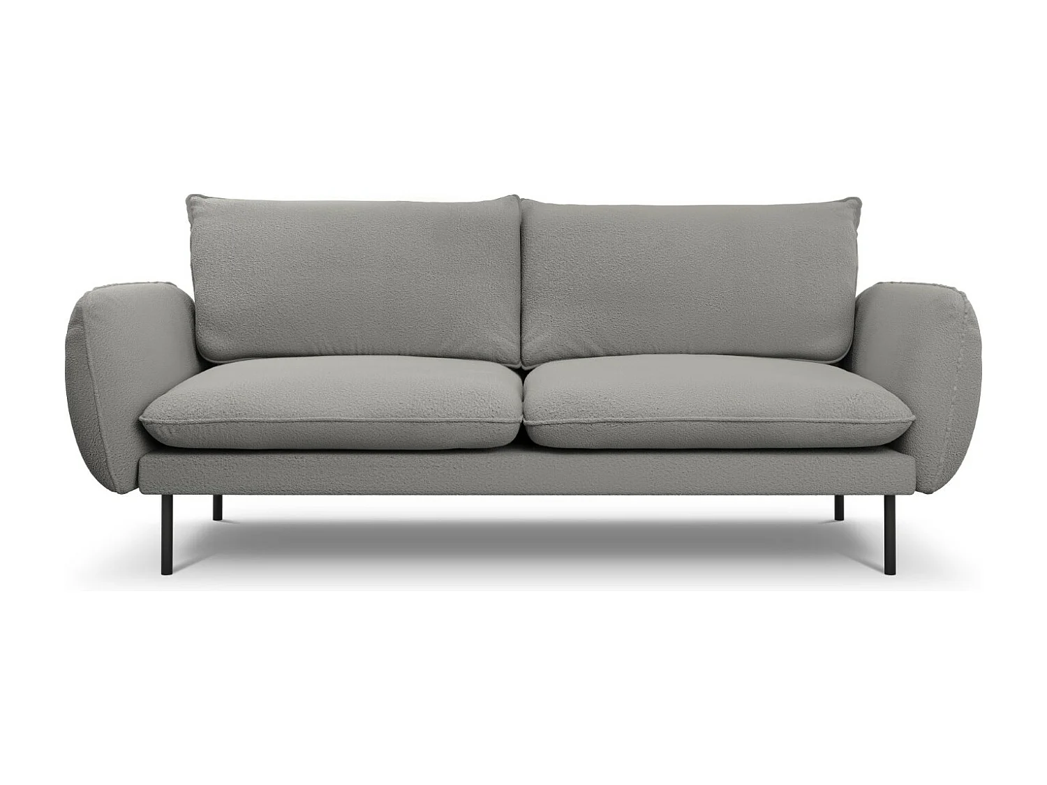 Cosmopolitan Design - Sofa, "Vienna" 3 miejsca boucle, szary - 200x92x95cm 3743130 - obrazek 1
