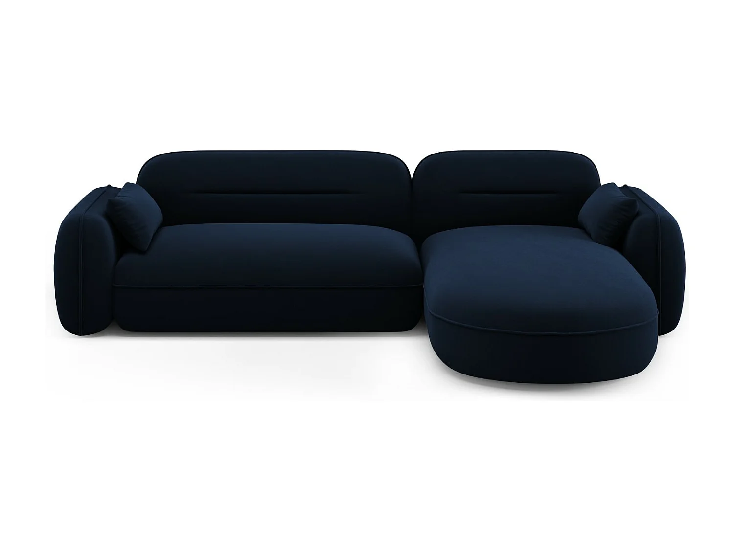 Cosmopolitan Design - Narożnik prawy panoramiczny, "Sydney" 4 miejsca welur, błękit królewski - 275x165x70cm 3743143 - obrazek 1