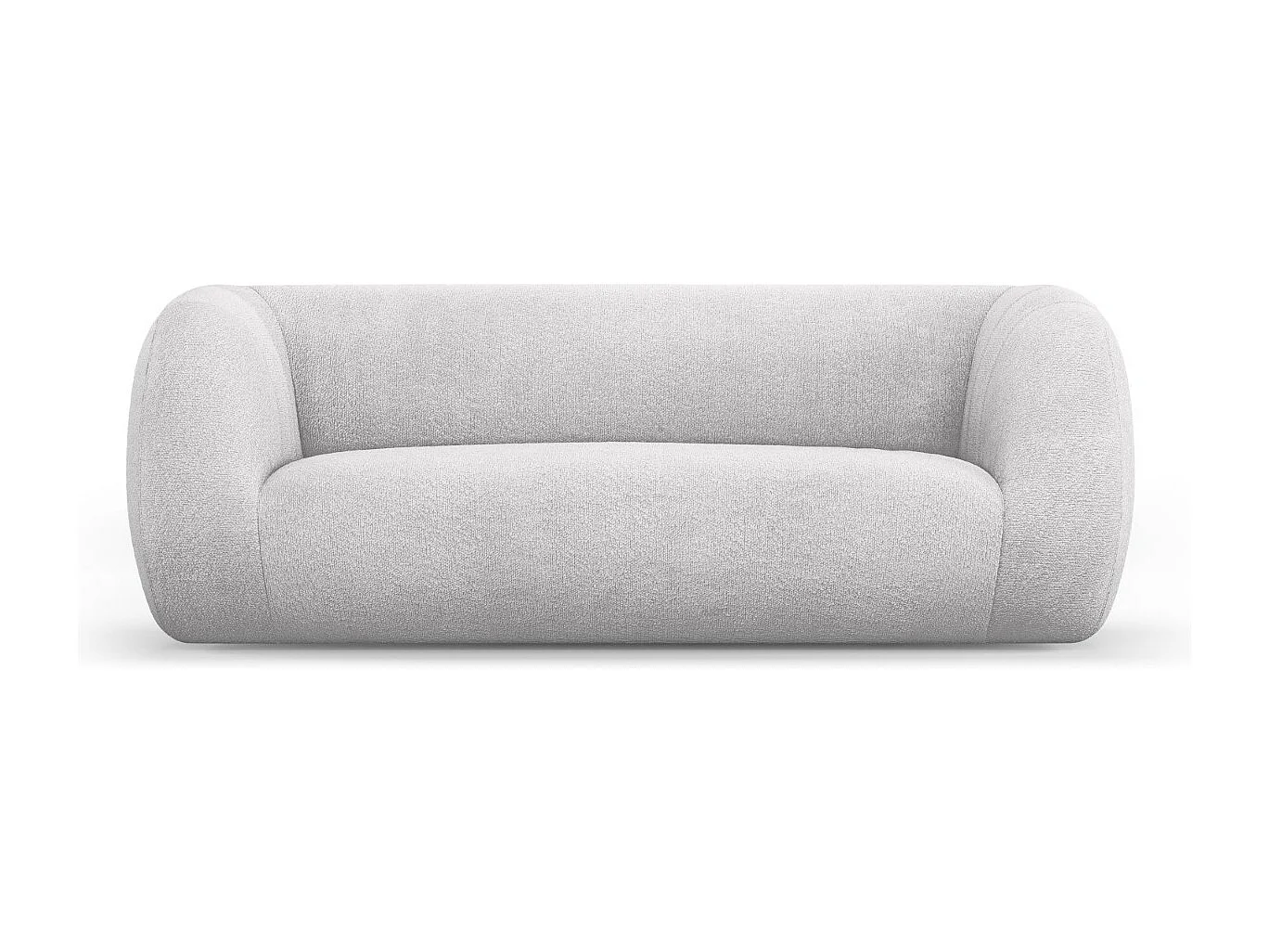Cosmopolitan Design - Sofa, "Essen" 2 miejsca boucle, szary jasny - 210x95x86cm 3743152 - obrazek 1