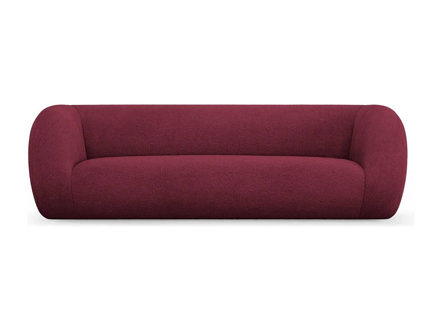 Cosmopolitan Design - Sofa, "Essen" 3 miejsca boucle, bordo - 230x95x86cm 3743190 - obrazek 1
