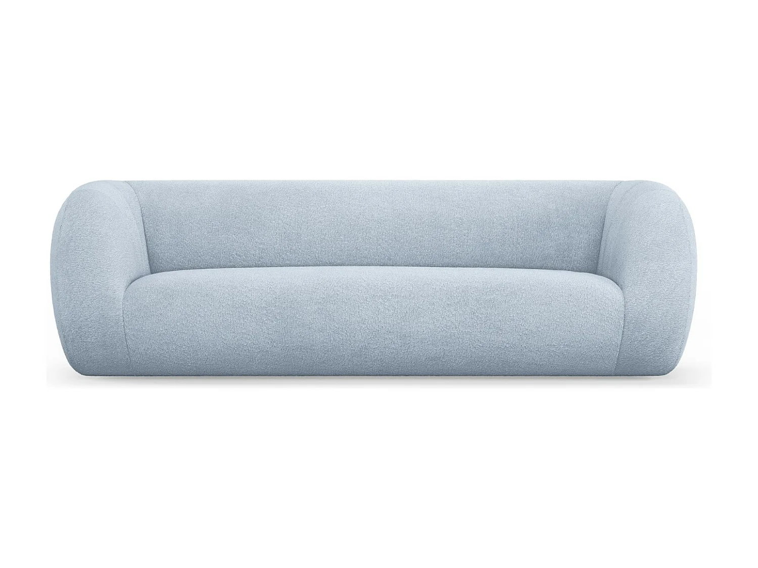 Cosmopolitan Design - Sofa, "Essen" 3 miejsca boucle, niebieski jasny - 230x95x86cm 3743204 - obrazek 1