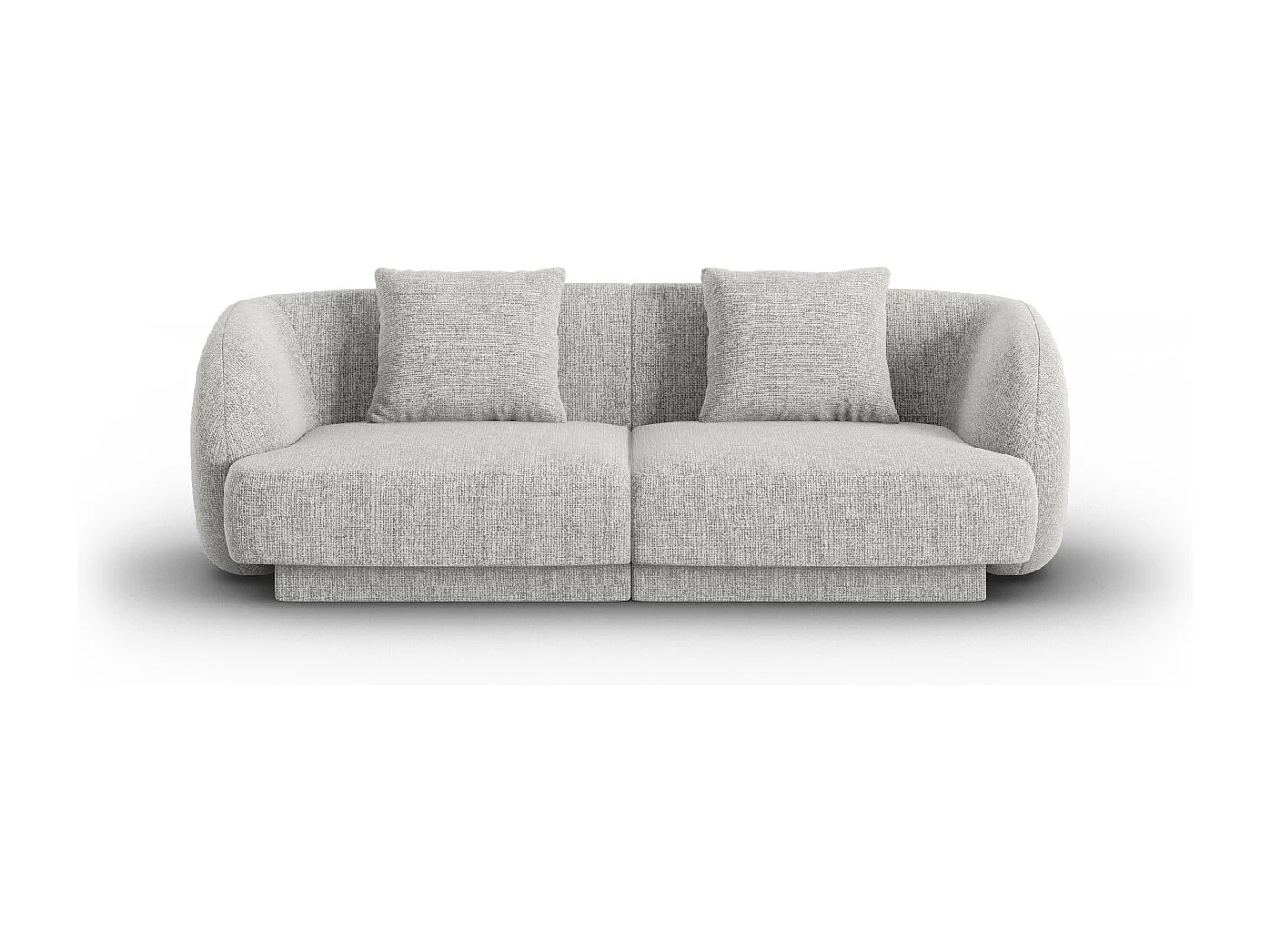 Cosmopolitan Design - Sofa, "Tulum" 2 miejsca szenil, szary jasny - 180x90x70cm 3743242 - obrazek 1