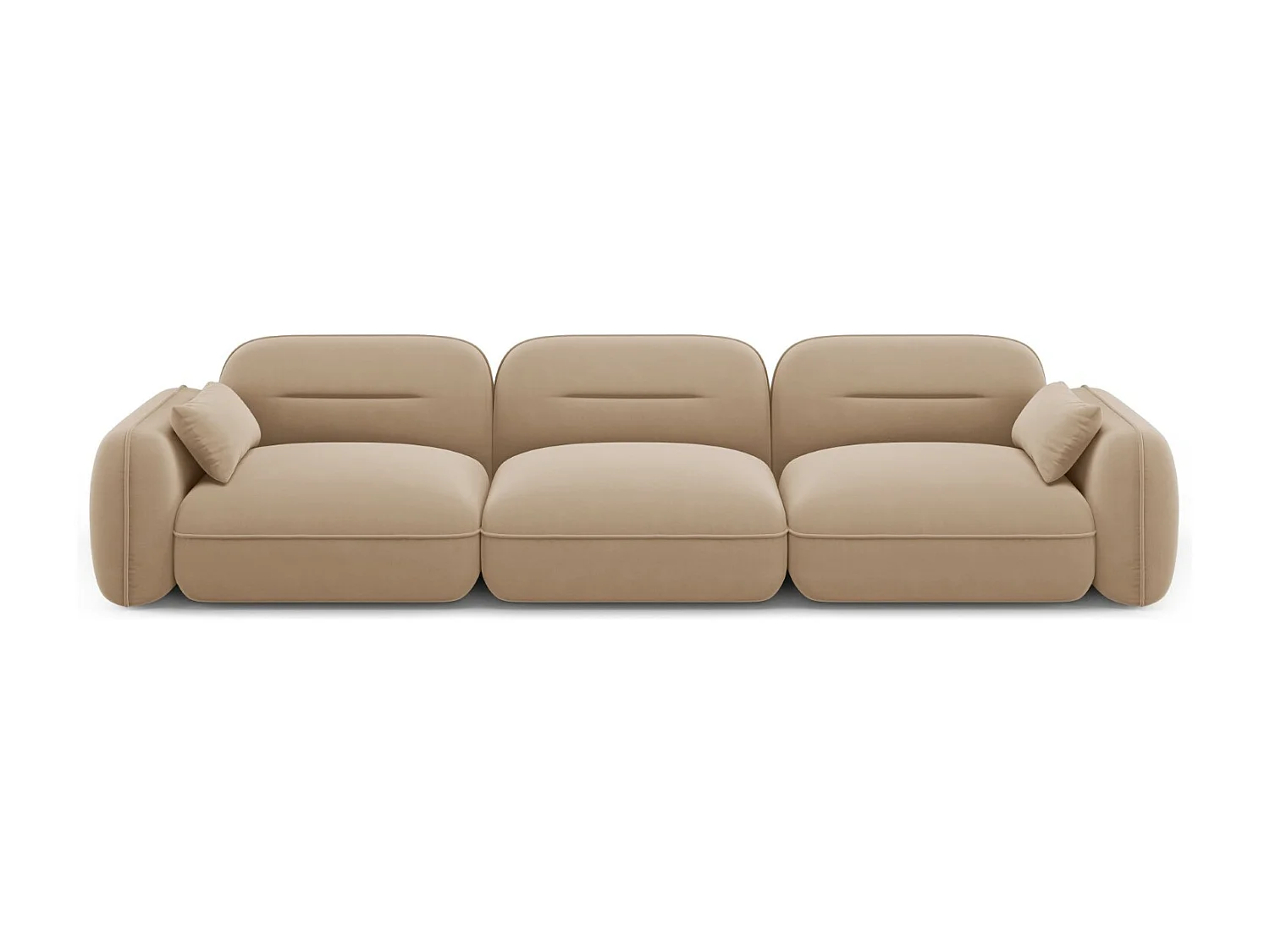 Cosmopolitan Design - Sofa modułowa, "Sydney" 4 miejsca welur, piasek - 320x90x70cm 3743335 - obrazek 1