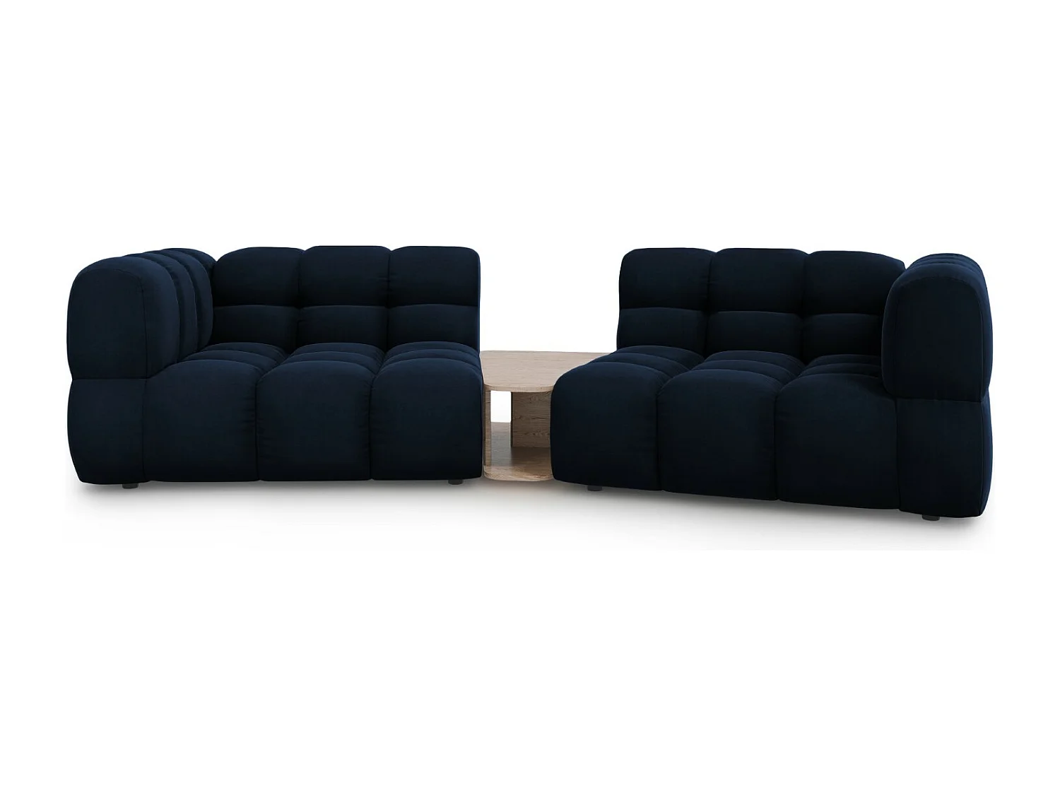 Cosmopolitan Design - Sofa modułowa, "Sky" 2 miejsca welur, błękit królewski - 280x148x75cm 3743419 - obrazek 1