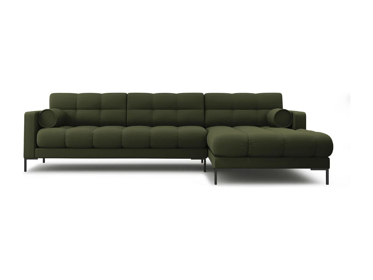 Cosmopolitan Design - Narożnik prawy, "Bali" 5 miejsc tkanina strukturalna, zielony - 293x185x75cm 3743476 - obrazek 1