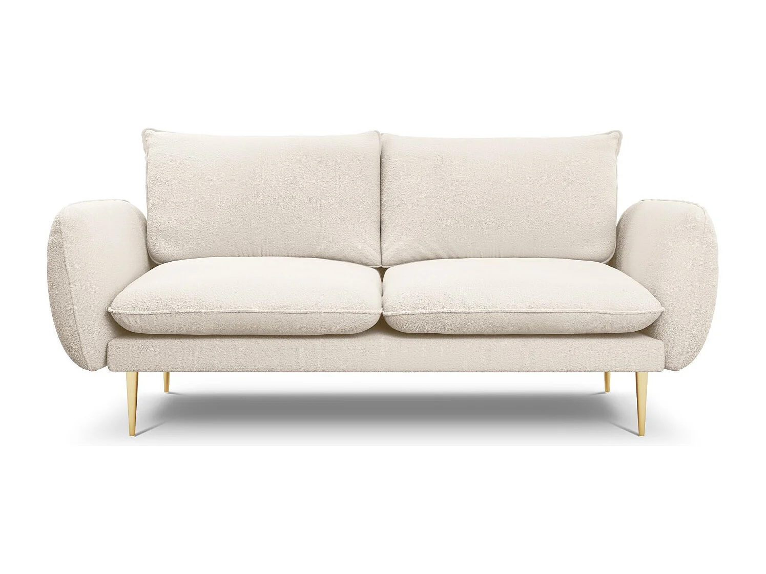 Cosmopolitan Design - Sofa, "Vienna" 2 miejsca boucle, beż - 160x92x95cm 3743489 - obrazek 1