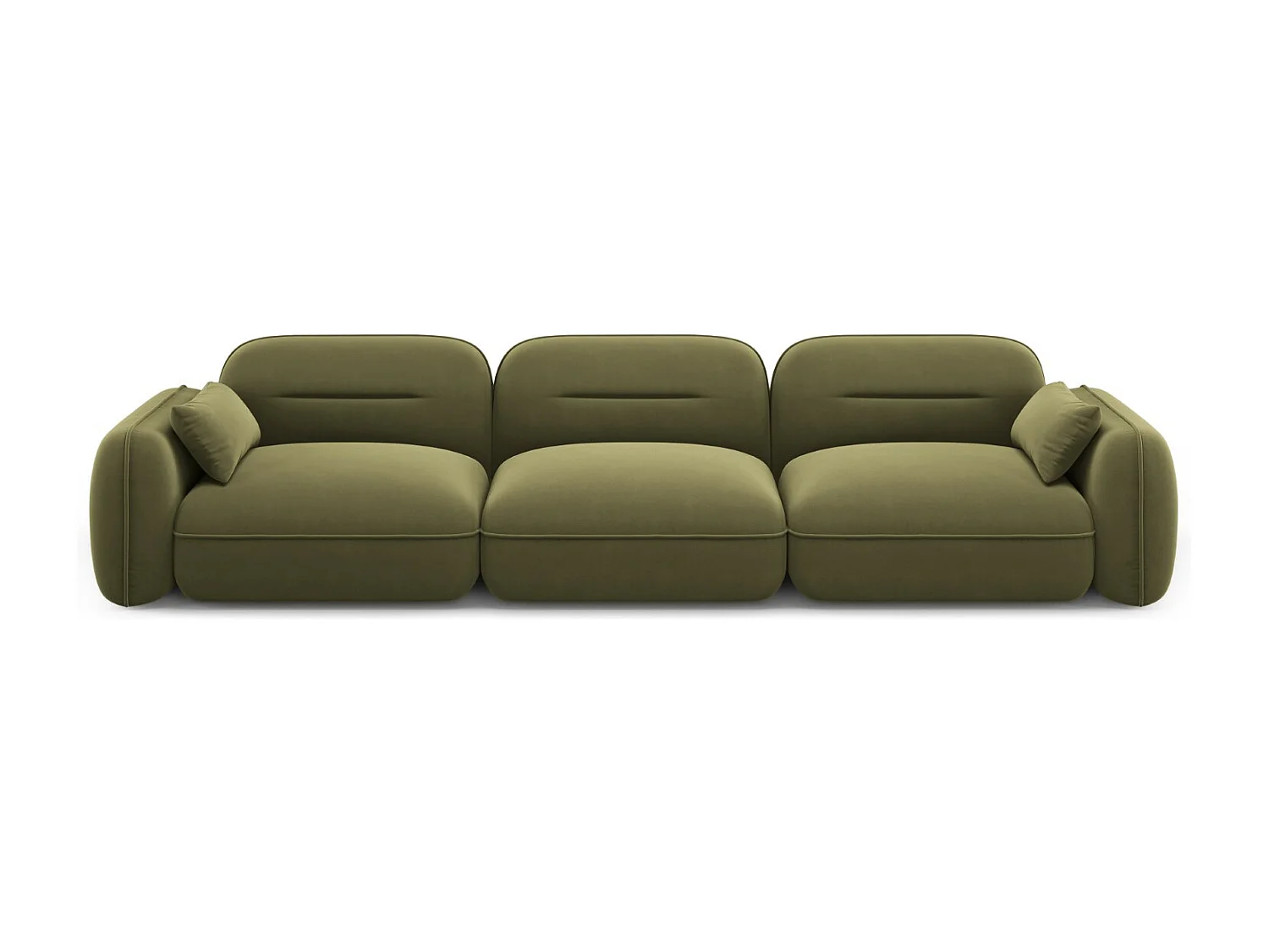 Cosmopolitan Design - Sofa modułowa, "Sydney" 4 miejsca welur, zielony jasny - 320x90x70cm 3743494 - obrazek 1