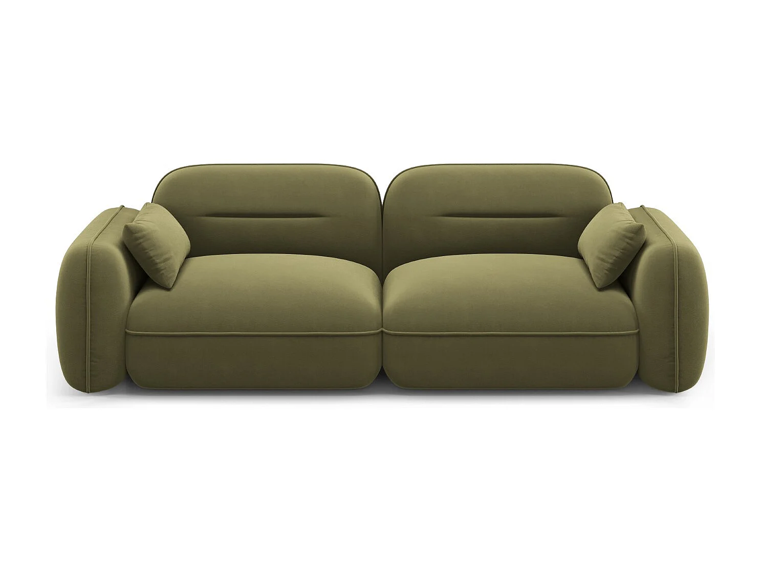 Cosmopolitan Design - Sofa modułowa, "Sydney" 3 miejsca welur, zielony jasny - 230x90x70cm 3743560 - obrazek 1
