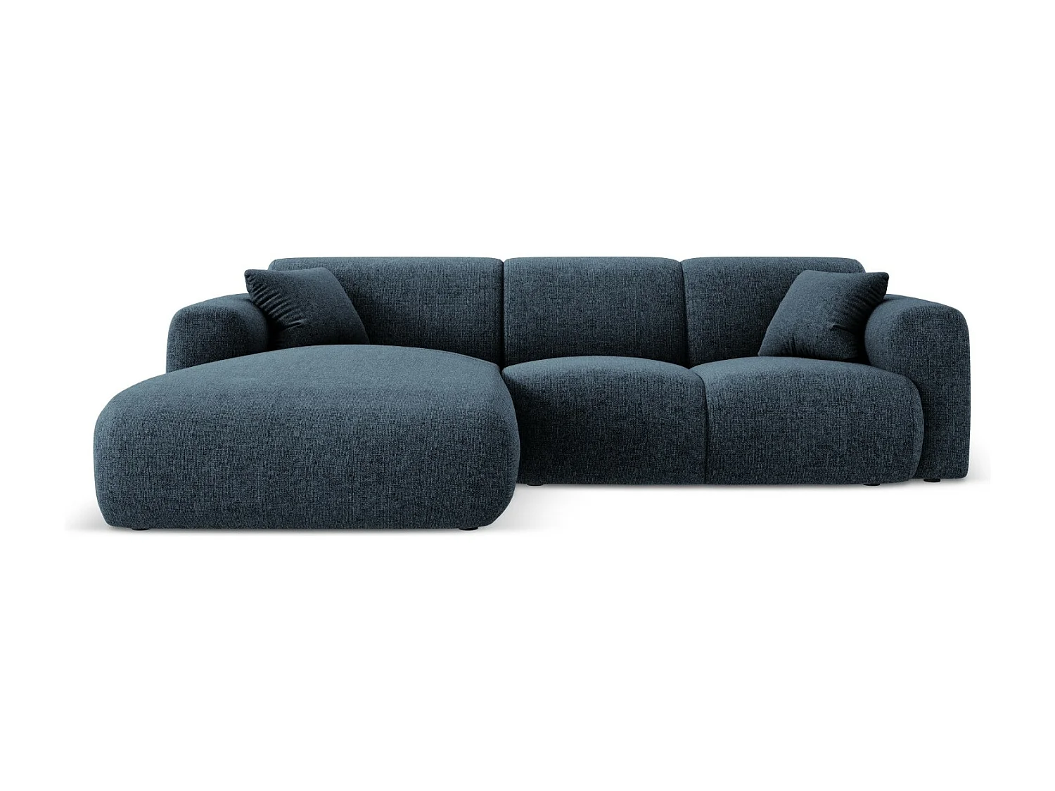 Cosmopolitan Design - Narożnik lewy, "Nolio" 4 miejsca szenil, błękit królewski - 260x170x72cm 3743600 - obrazek 1