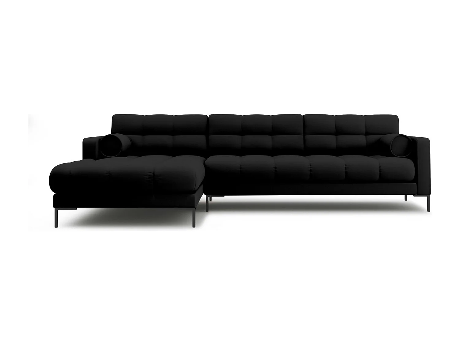 Cosmopolitan Design - Narożnik lewy, "Bali" 5 miejsc tkanina strukturalna, czarny - 293x185x75cm 3743616 - obrazek 1