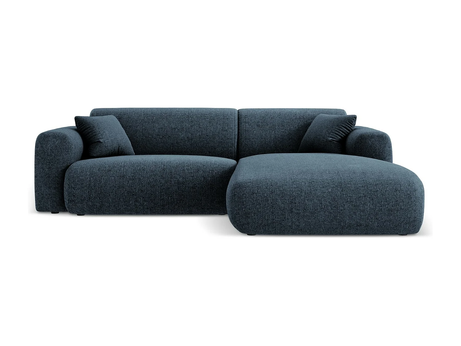 Cosmopolitan Design – Narożnik prawy, „Nolio” 4 miejsca szenil, błękit królewski – 235x170x72cm 3743638