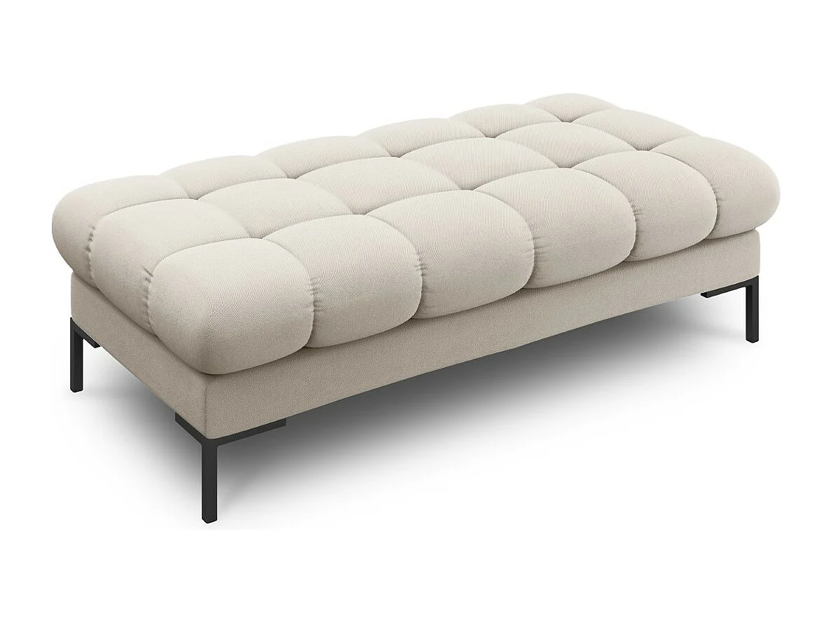 Cosmopolitan Design - Ławka, "Bali" 2 miejsca tkanina strukturalna, beż - 62x133x41cm 3743793 - obrazek 1