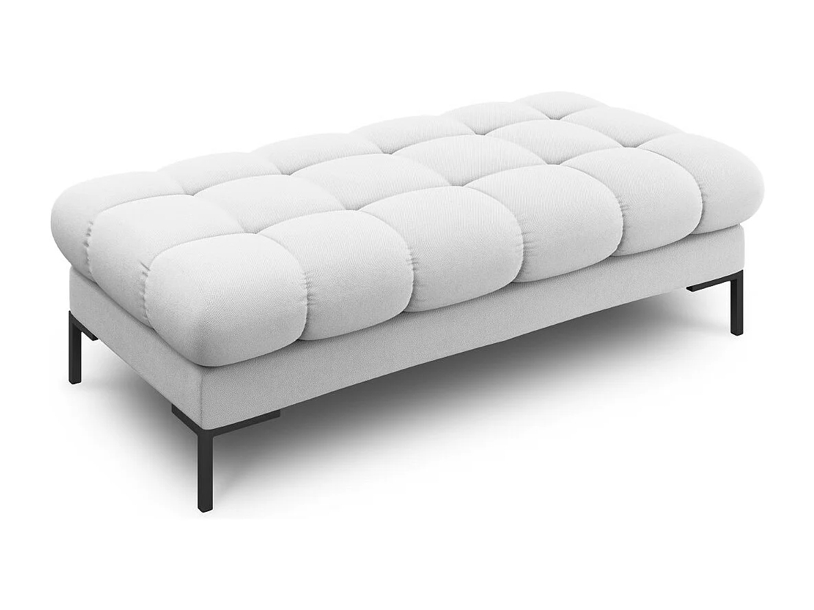 Cosmopolitan Design - Ławka, "Bali" 2 miejsca tkanina strukturalna, szary jasny - 62x133x41cm 3743799 - obrazek 1