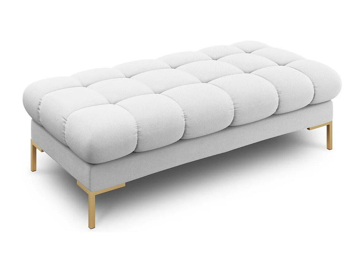 Cosmopolitan Design - Ławka, "Bali" 2 miejsca tkanina strukturalna, szary jasny - 62x133x41cm 3743809 - obrazek 1