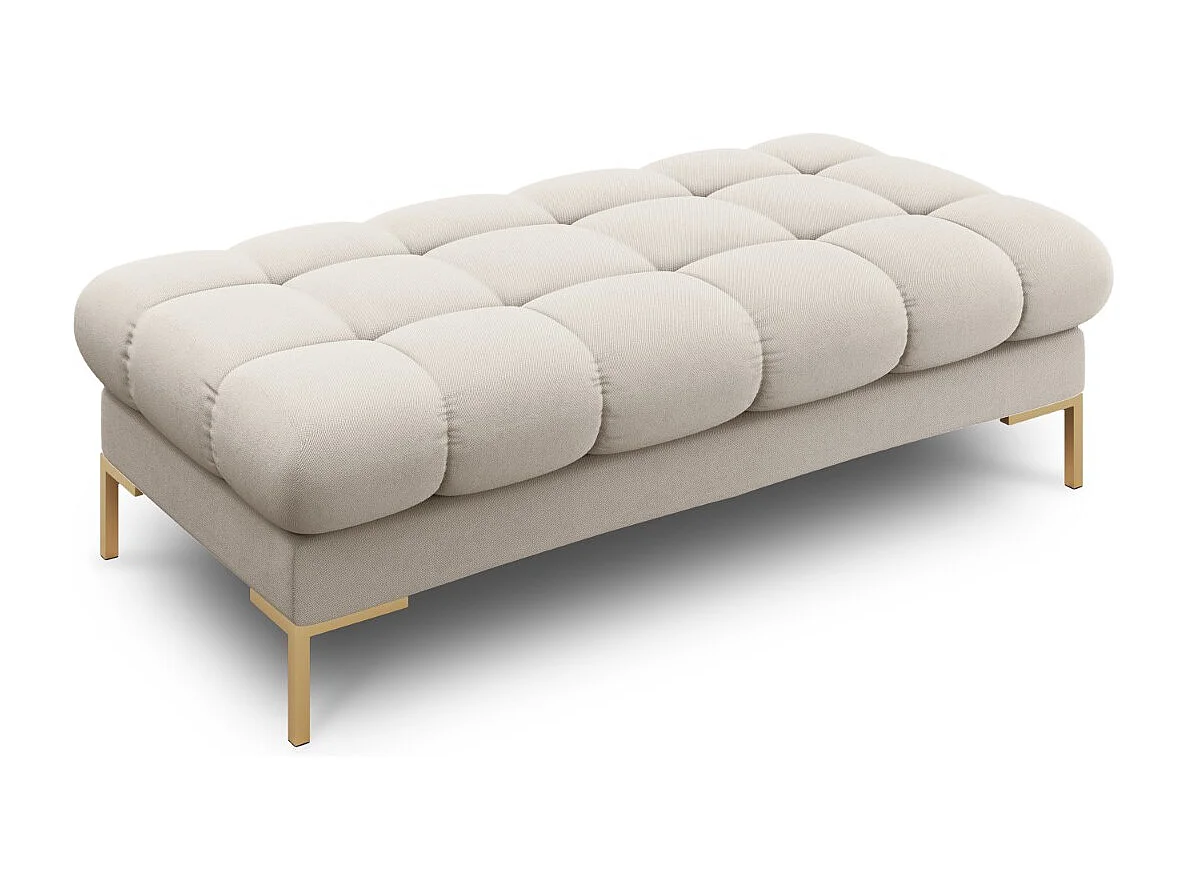 Cosmopolitan Design - Ławka, "Bali" 2 miejsca tkanina strukturalna, beż - 62x133x41cm 3743807 - obrazek 1