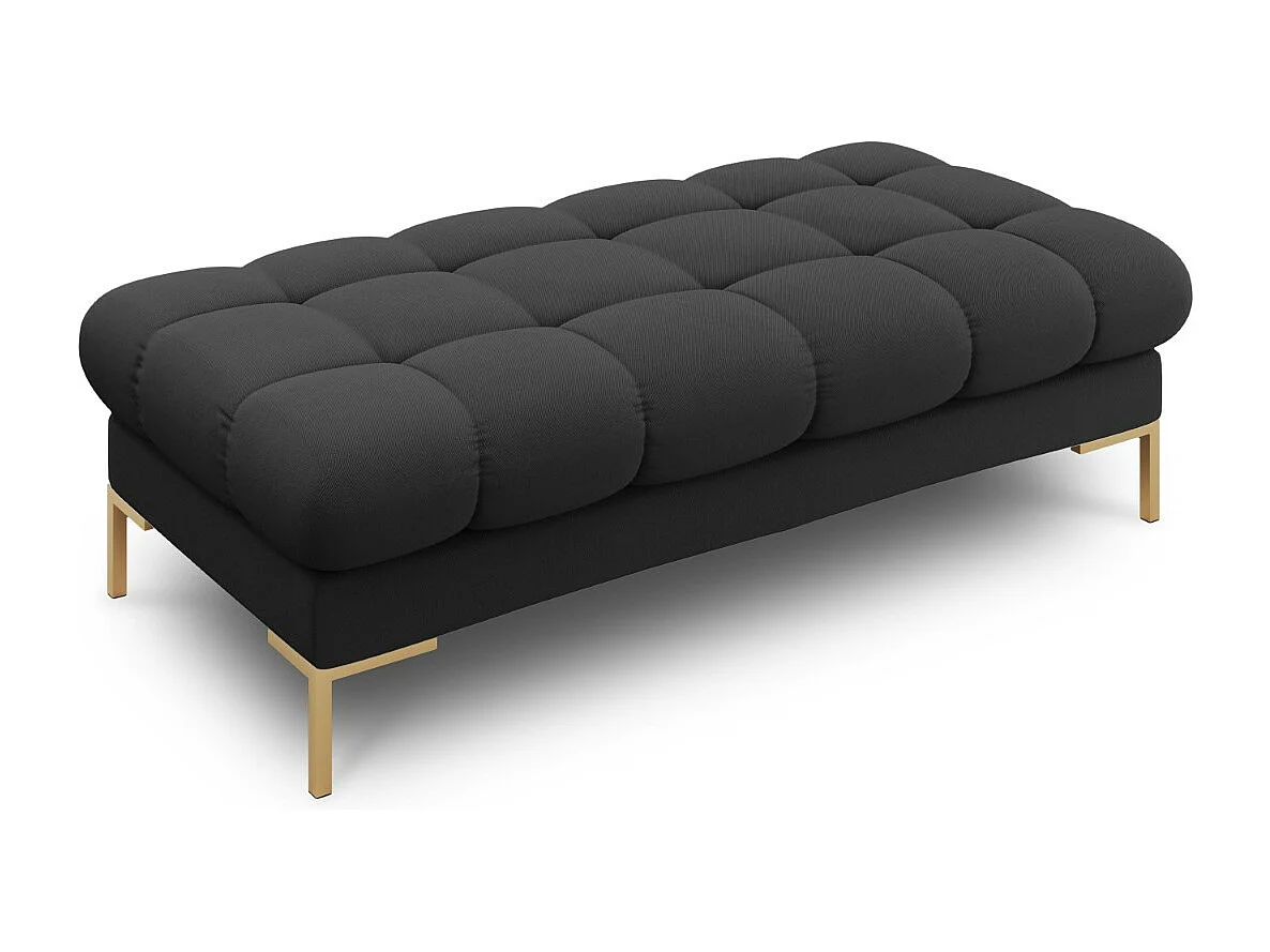 Cosmopolitan Design - Ławka, "Bali" 2 miejsca tkanina strukturalna, szary ciemny - 62x133x41cm 3743815 - obrazek 1