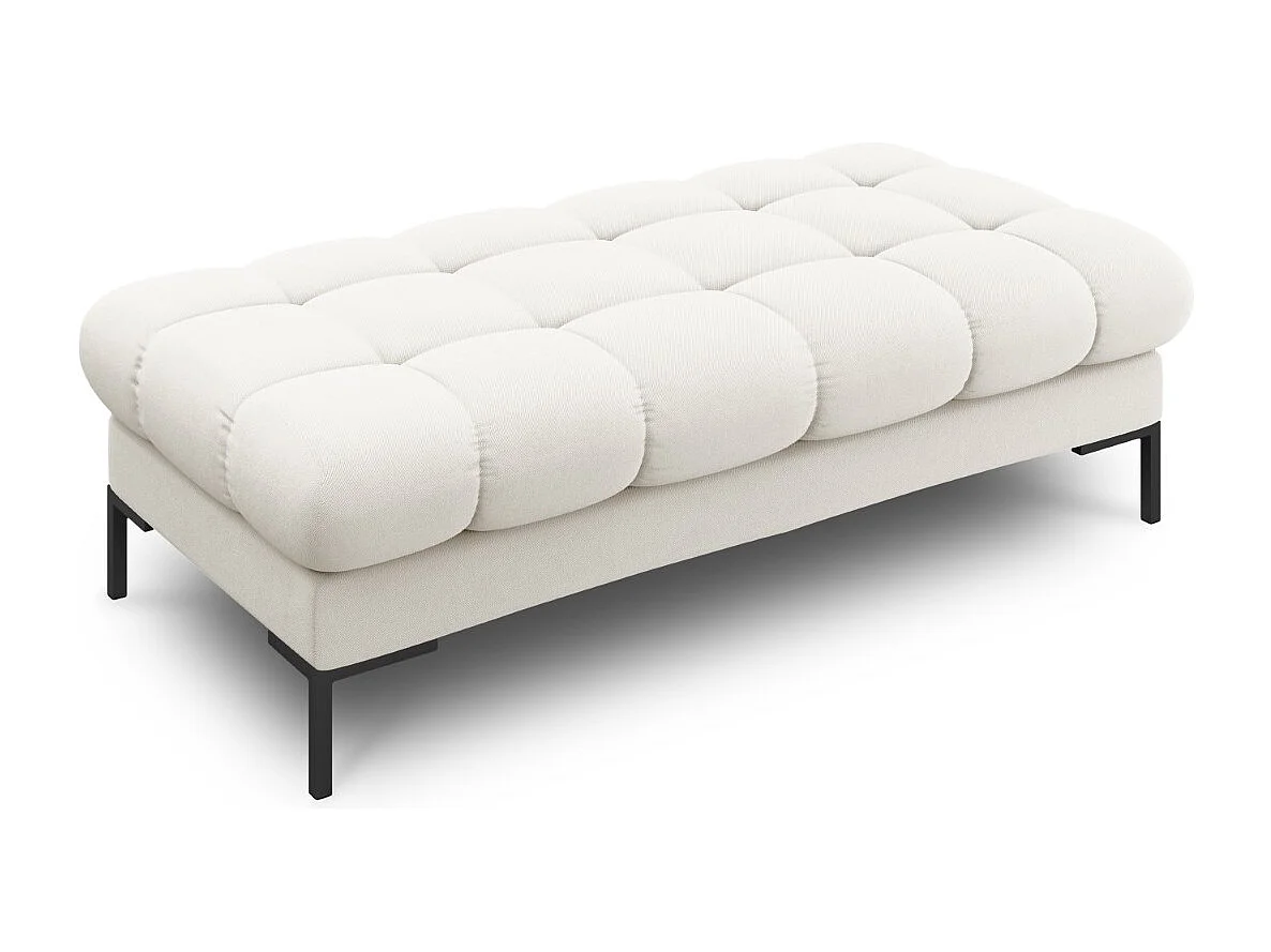 Cosmopolitan Design - Ławka, "Bali" 2 miejsca tkanina strukturalna, beż jasny - 62x133x41cm 3743838 - obrazek 1