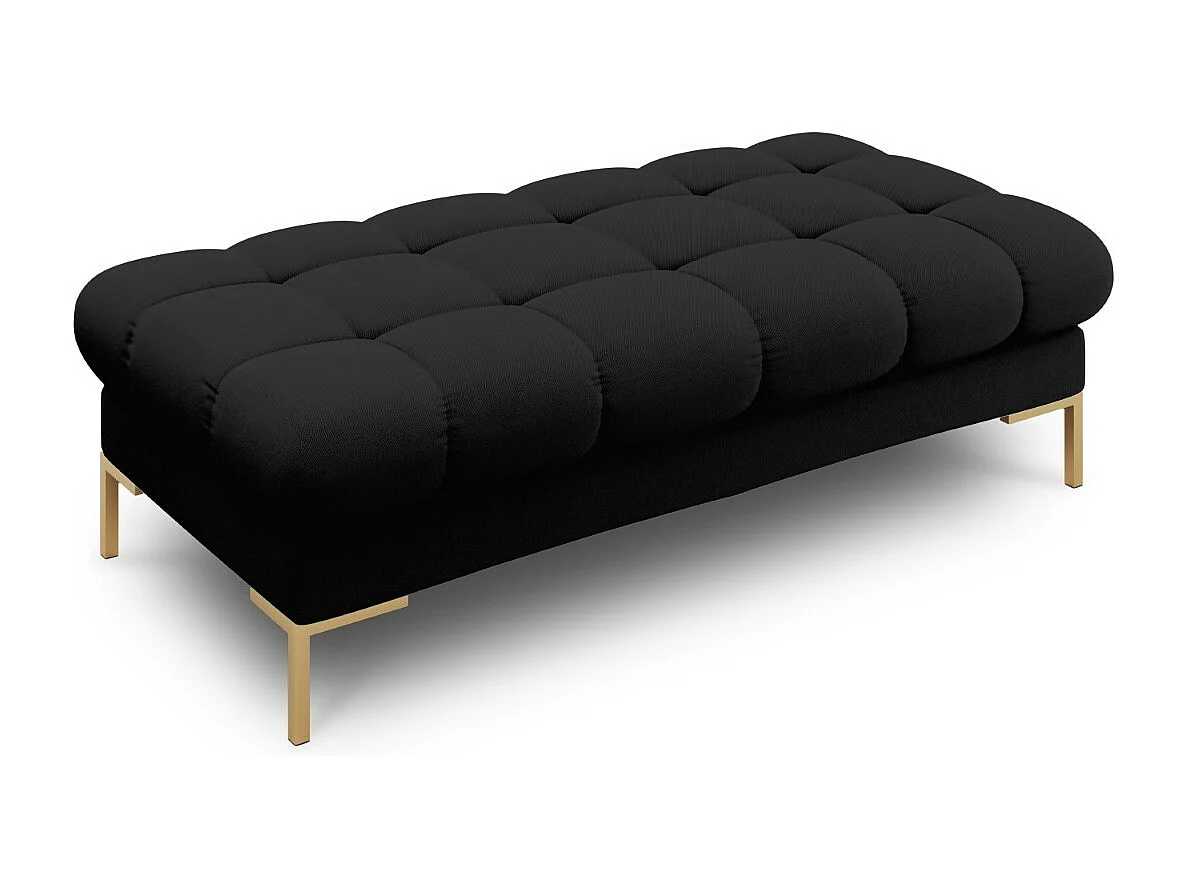 Cosmopolitan Design - Ławka, "Bali" 2 miejsca tkanina strukturalna, czarny - 62x133x41cm 3743851 - obrazek 1