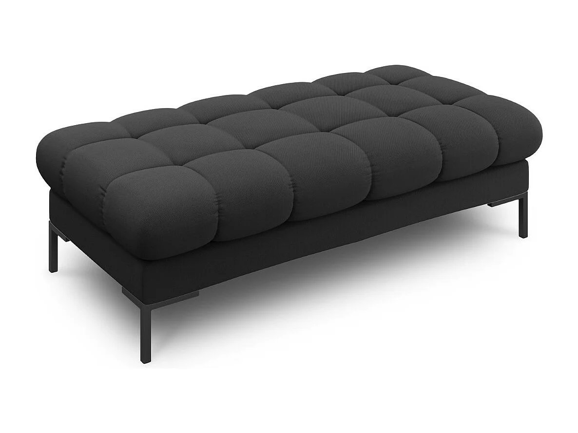 Cosmopolitan Design - Ławka, "Bali" 2 miejsca tkanina strukturalna, szary ciemny - 62x133x41cm 3743859 - obrazek 1