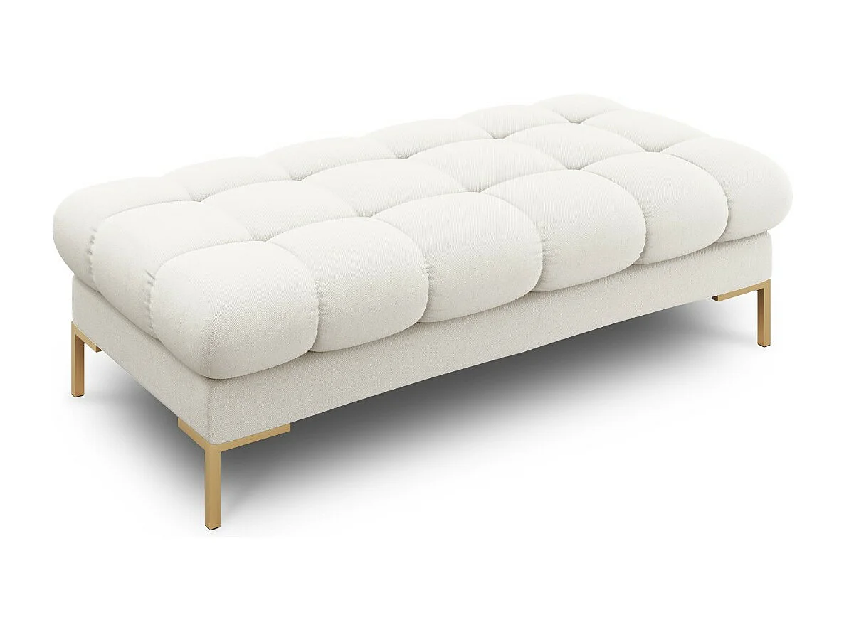 Cosmopolitan Design - Ławka, "Bali" 2 miejsca tkanina strukturalna, beż jasny - 62x133x41cm 3743862 - obrazek 1