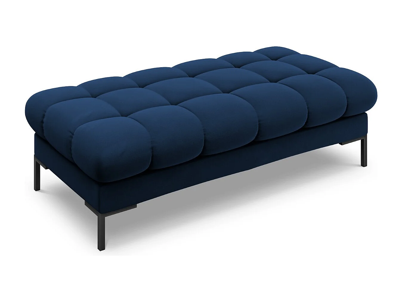 Cosmopolitan Design - Ławka, "Bali" 2 miejsca welur, błękit królewski - 62x133x41cm 3743866 - obrazek 1