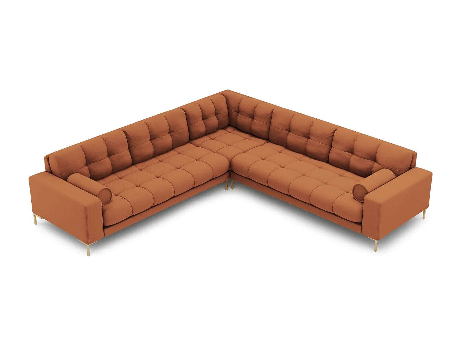 Cosmopolitan Design - Narożnik symetryczny, "Bali" 6 miejsc tkanina strukturalna, cegła - 256x256x75cm 3743878 - obrazek 1