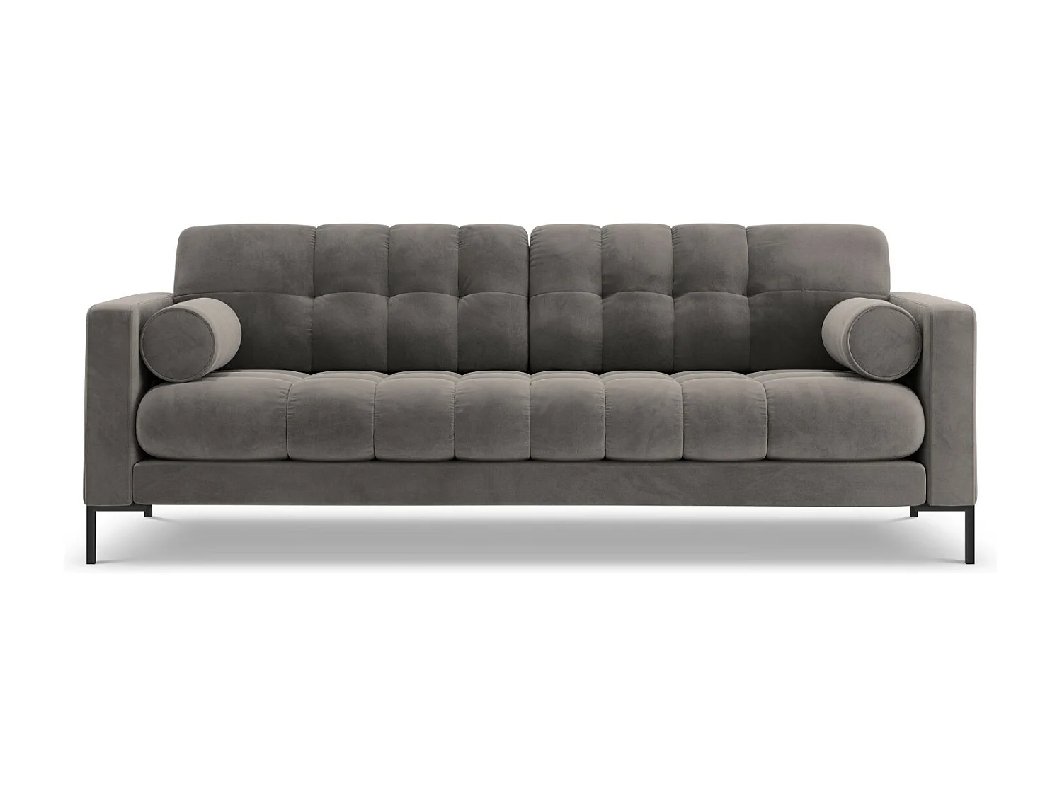 Cosmopolitan Design - Sofa, "Bali" 4 miejsca welur, szary jasny - 217x92x75cm 3743947 - obrazek 1